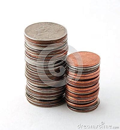 Two Piles Of Coins Stock Photo CartoonDealer 3891516