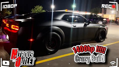 Widebody Hellcat Redeye Challenger On Nitrous Making 1400HP YouTube