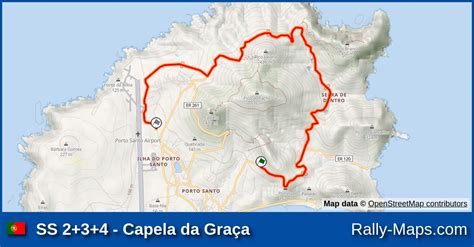 SS 2 3 4 Capela da Graça stage map Rali Porto Santo Line 2018