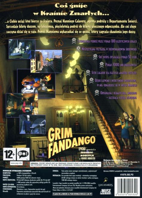 Grim Fandango cover or packaging material - MobyGames