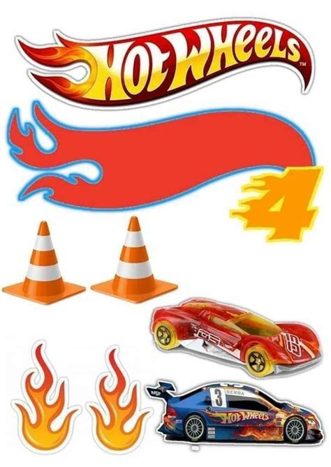 Pin by teresa rola on Aniversário hot wheels Hot wheels birthday Hot wheels cupcakes toppers