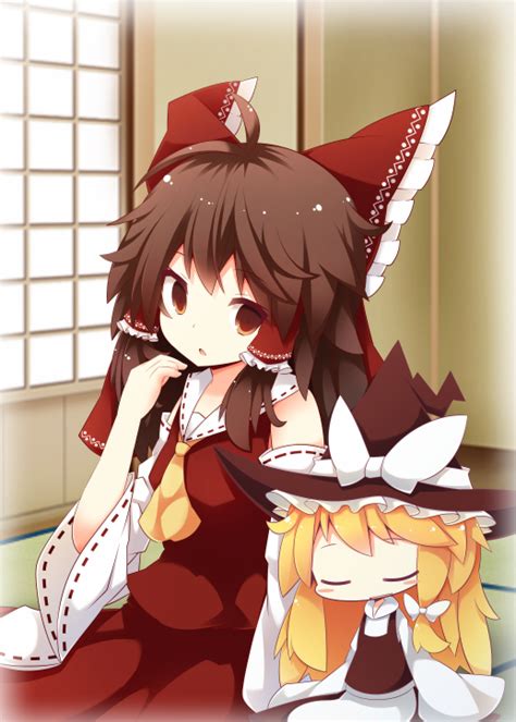 Hakurei Reimu And Kirisame Marisa Touhou Drawn By Beni Shake Danbooru