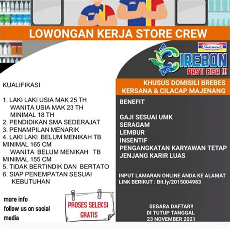 Formulir Pendaftaran Online Lowongan Kerja Indomaret Cirebon Bulan Juni