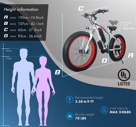 Yinzhiboo Smlro Electric Bike E Bike Fat Tire Electric Bicycle