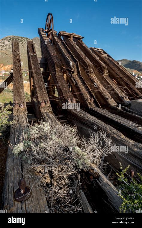 Headframe Of The The Combination Mine In The Historic Mining Town Of