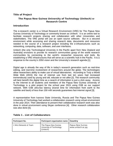 Pdf The Papua New Guinea University Of Technology Unitech E