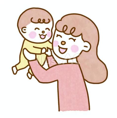 親子（赤ちゃんとママ）イラスト No 23428501／無料イラストフリー素材なら「イラストac」