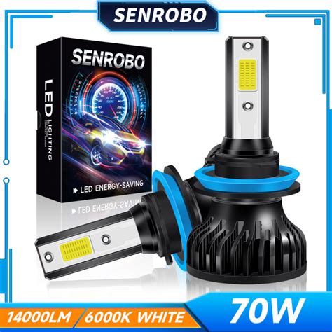 Senrobo H Led Headlight Pcs Hb H H H Car Led Headlight