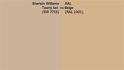 Sherwin Williams Tawny Tan Sw 7713 Vs Ral Beige Ral 1001 Side By