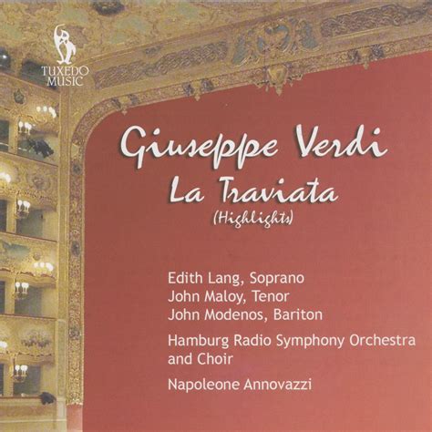 Giuseppe Verdi La Traviata Album By Hamburg Radio Symphony