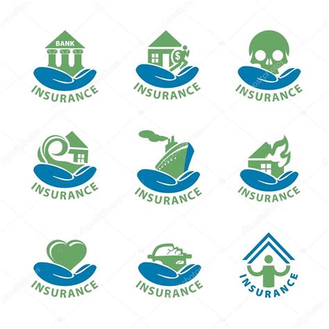 Biggest collection of vector logos insurance — Stock Vector ...