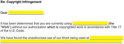 Free Copyright © Infringement Cease And Desist Letter Pdf Word Eforms
