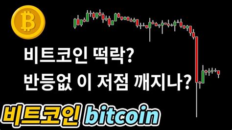 🚨비트코인 떡락 반등 없이 저점 깨지나 🚀알트코인의 운명은 Youtube