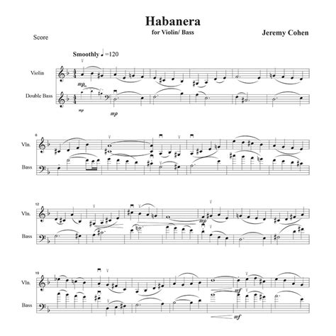 Habanera (violin-bass) — Violinjazz Publishing
