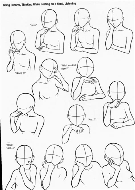 Anime Poses Reference Half Body Drawings Hand Gesture Drawing Sketches