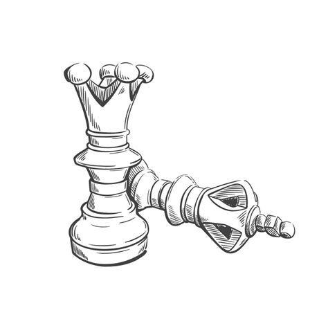 Chess Pieces Queen Drawing