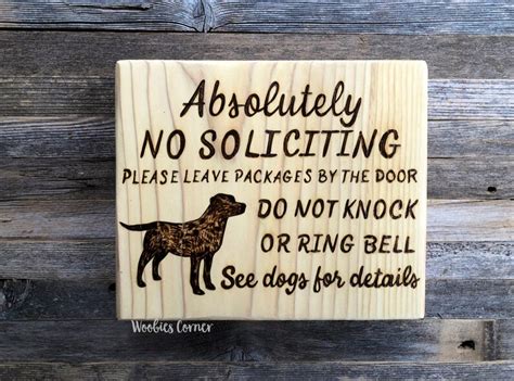 No soliciting dog sign No soliciting signs funny Funny no | Etsy