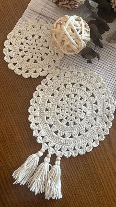 Pin by talina on كروشيه صوف in 2024 Crochet placemat patterns