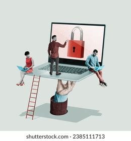 Protecting Your Personal Data Online Art Stock Photo 2385111713