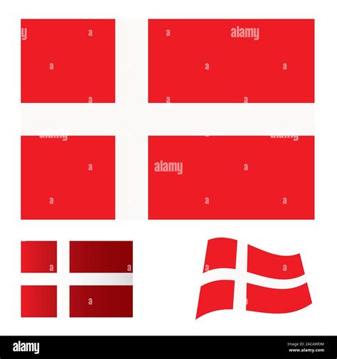 Denmark Flag Set Stock Photo Alamy