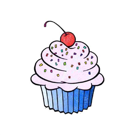 Simple Cupcake Drawing At Explore Collection Of