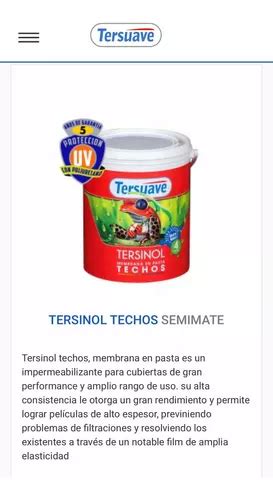 Tersinol Techos Membrana En Pasta Tersuave Kg Davinci Color Blanco En