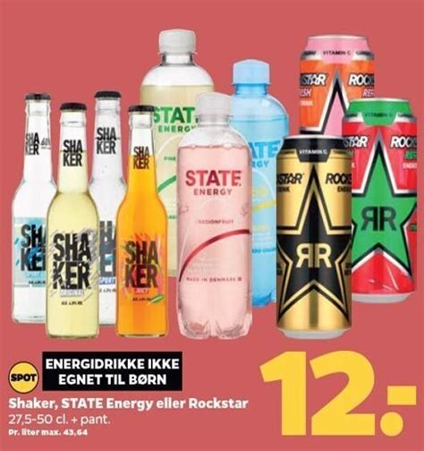 Shaker State Energy Eller Rockstar Tilbud Hos Netto