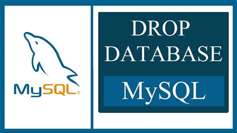 How To Drop A Database In Mysql Youtube