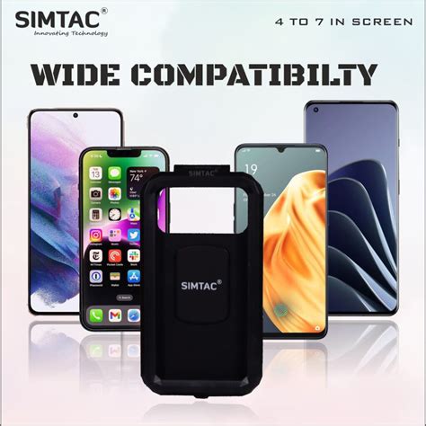 Simtac Mobile Holder Waterproof For Bikes Scooters Bicycle Mhwp