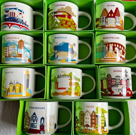 Franch Edition Starbuck You Are Here Mugs Bordeaux Colmar Dijon