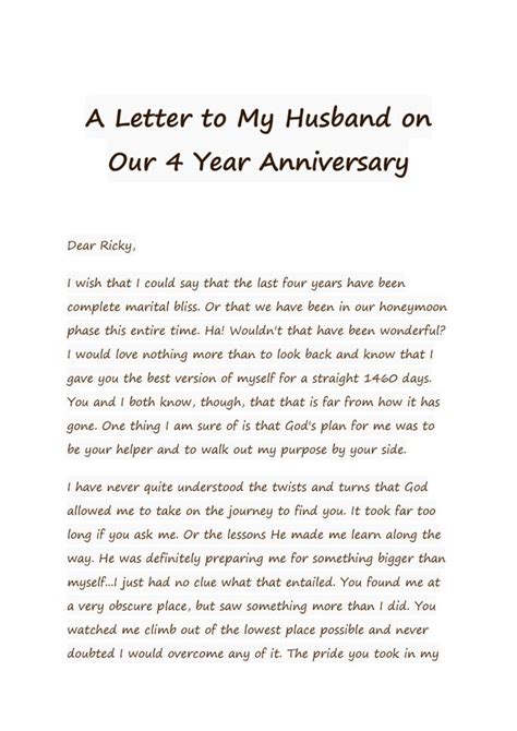 50 Romantic Anniversary Letters (for him or her) ᐅ TemplateLab