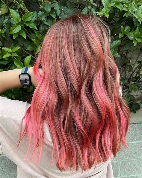 Pink Highlights In Brown Hair How To Make Them And Examples