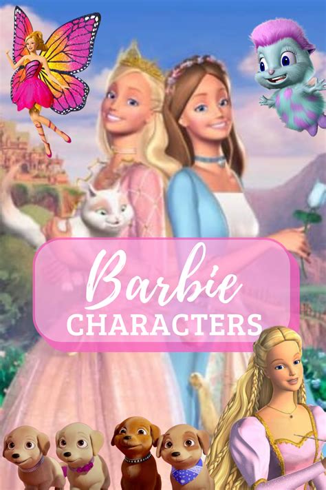 Barbie Characters List Barbie Animated Movies Characters Barbie