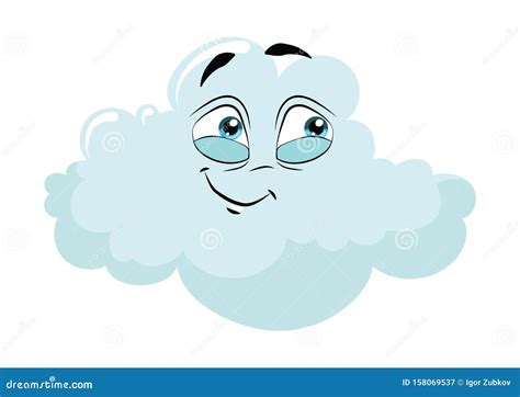 Cartoon Cloud With Face