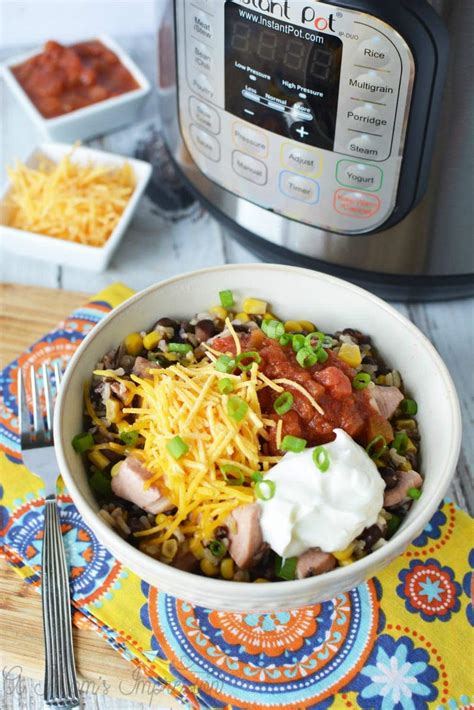 Instant Pot Chicken Burrito Bowl A Mom S Impression