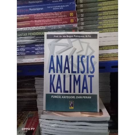 Jual BUKU ANALISIS KALIMAT FUNGSI KATEGORI DAN PERAN Shopee Indonesia