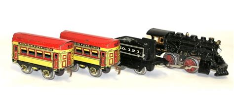 Early American Flyer Cast Iron Electric Engine Train Set