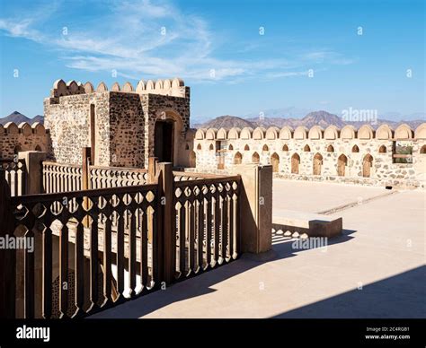 Exterior View Of The Castle Of Jabreen A 17th Century Fortress Near