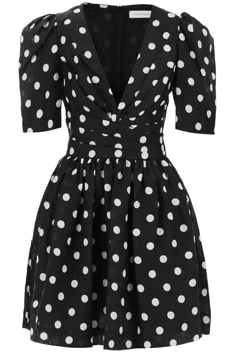 Buy Zimmermann Polka Dot Mini Dress Multicolor At Off Editorialist