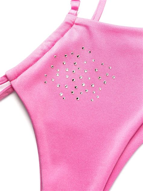 Hrh Crystal Embellished Cut Out Bikini Bottoms Farfetch