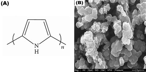 A Chemical Structure Of Polypyrrole B Sem Image Of Polypyrrole