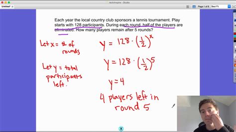 Linear And Exponential Word Problems Youtube