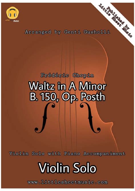 Waltz In A Minor B 150 Op Posth Arr Genti Guxholli Sheet Music