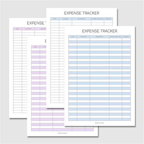 Printable Expense Tracker