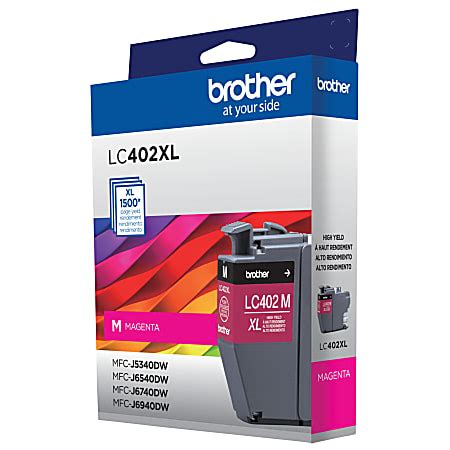 Brother Lc Xl Magenta High Yield Ink Cartridge Lc Xlm Office Depot