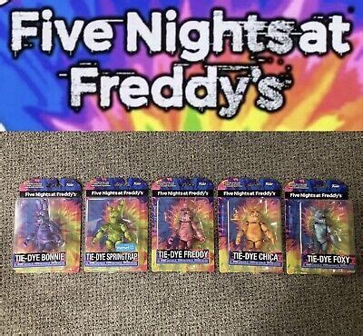 Five Nights At Freddy S FNAF Tie Dye 5 Figures Complete Set Funko NIB