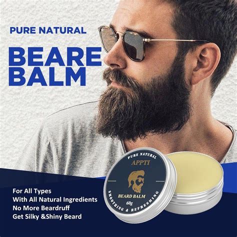 Pure Natural Beard Growth Smoothing Nourishing Care Beard Balm Container Private Label Beard