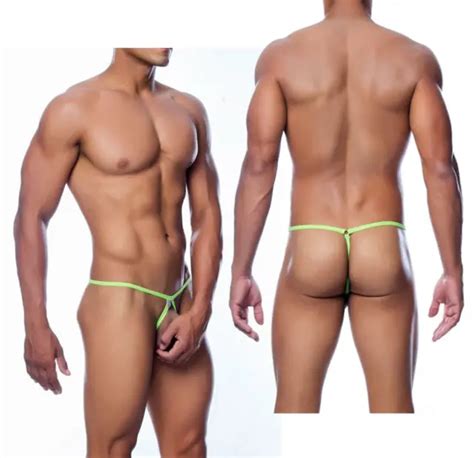 Tanga G String Slip Intimo Aperto Uomo Sexy Hot Micro Mutanda Perizoma