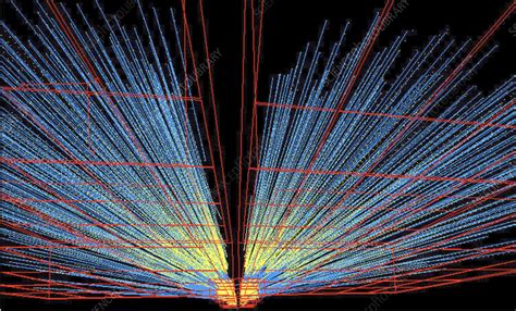 Lead-lead collisions, NA49 experiment - Stock Image - C059/0428 ...