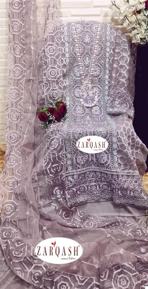 Zarqash Z Organza Wholesale Pakistani Salwar Suit Catalog